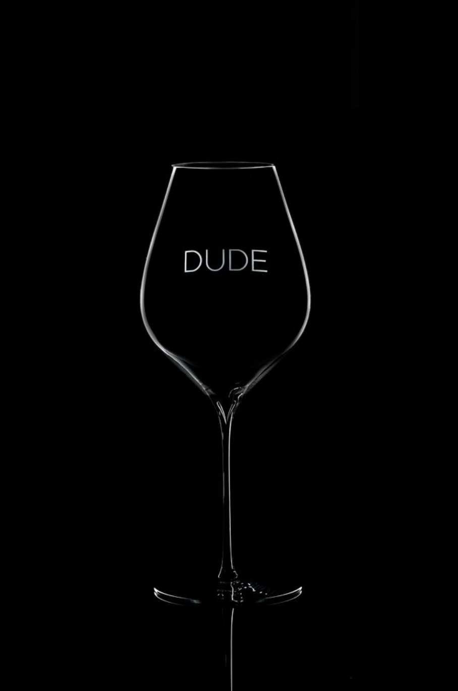 Lehmann Champagne Glasses "Dude" ETCHED 2-Pack Glass Set with Gift Box