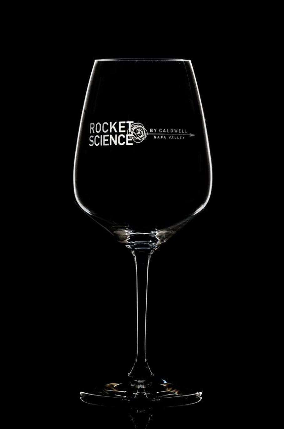 Caldwell 'Rocket Science Logo' Etched Riedel Glass