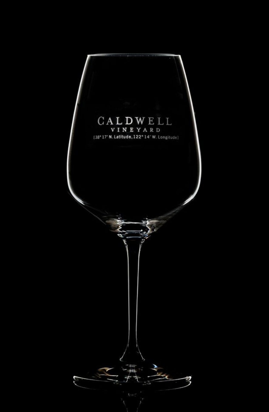 Caldwell 'Caldwell Coordinates Logo' Etched Riedel Glass