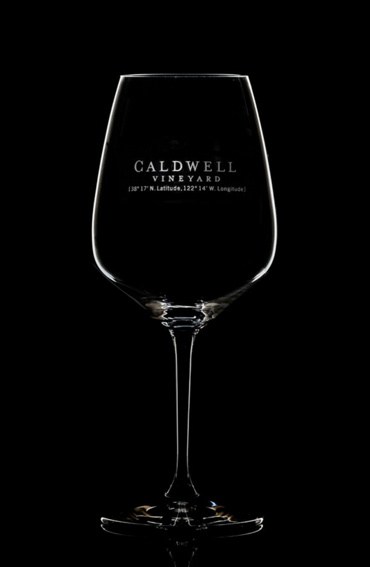 Caldwell 'Caldwell Coordinates Logo' Etched Riedel Glass
