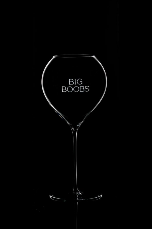 Lehmann Champagne Glasses "Big Boobs" ETCHED 2-Pack Glass Set with Gift Box