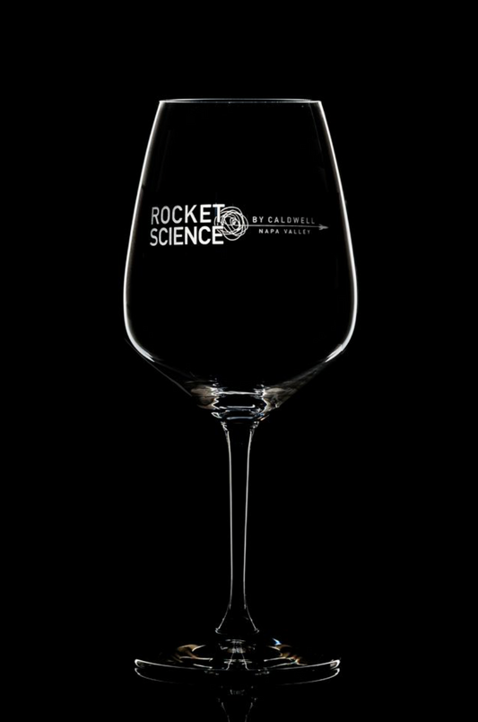 Caldwell 'Rocket Science Logo' Etched Riedel Glass